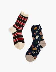 Hansel From Basel Two Pack 70s Novelty Crew Socks Socks Crew Socks Socks Women