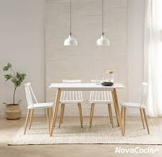 Patas de madera de haya mesa de medidas reducidas apta para cualquier tipo de cocina plazo de entrega de 3 a 5 dias. Mesa Estilo Nordico Capri Para Cocina Salon O Estudio Anova Cocina
