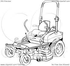 With several types of lawn mowers available in the market today, you need to figure out the best one for you. Clipart Of A Cartoon Black And White Ride On Lawn Mower Royalty Free Vector Illustration By Lafftoon 1306169