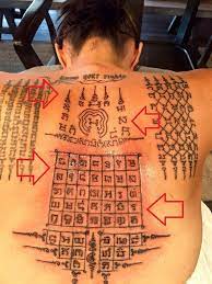 This tattoo is inked by the tattoo artist, 'sompong kanphai' who blessed this tattoo with an ancient hymn. Angelina Jolie S 21 Tattoos Their Meanings Body Art Guru