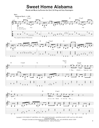 Lynyrd Skynyrd Sweet Home Alabama Sheet Music And Printable Pdf Music Notes Sweet Home Alabama Guitar Sweet Home Alabama Sweet Home Alabama Chords
