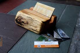 Be sure that your business card wallet is customized with your logo. Business Card Holders Rusticcraft Designs