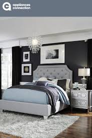 California king size bedroom sets in modern and traditional styles for shoppers of different taste. Standard Furniture Windsor Silver Collection 873312 King Size Upholstered Panel Bed With Butto Light Blue Bedroom Silver Bedroom Grey Bedroom With Pop Of Color