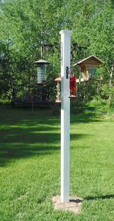Bird Feeder Pole Home Depot Finally A Squirrel Proof Feeder You Will Need An 11 4x4 Post W Chamferred Corners An 8 Post Sleeve Garden Bird Feeders Bird Feeder Hangers Large Bird Baths