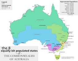 And Here S What Australia Would Look Like As Eight Equally Populated States Australia Map Australian Maps Australia