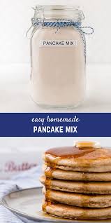 Pancake Mix With 100 Whole Wheat Option Recipe Homemade Pancake Mix Homemade Pancakes Easy Homemade Pancakes