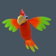 Cartoon Parrot 3d Model Parrot Cartoon Cartoon Animals