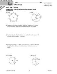 In this arcs and chords worksheet, 10th graders solve 7 different types of problems related to identifying arcs and chords in a circle. Arcs And Chords Lesson Plans Worksheets Reviewed By Teachers
