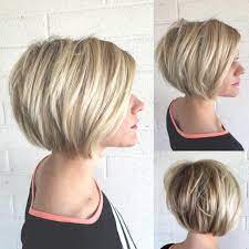Side Parted Blonde Bob Fine Hair Isn T Always Thin But It Always Has A Mind Of Its Own This Bob Uses A Side Part Hair Styles Fine Hair Short Hair Styles