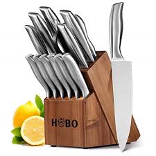 Maybe you would like to learn more about one of these? Hobo Hobo Knife Set 14piece Knives With Wooden Block Allpurpose Kitchen Scissors And Sharpener Stainless Steel Chef Cutlery
