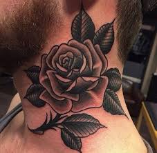 64 Trendy Flowers Tattoo Neck Men Neck Tattoo For Guys Rose Neck Tattoo Side Neck Tattoo