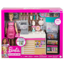 Lleva a barbie® de compras con el set de súper mercado que tiene todos los ingredientes para la diversión, con más de 25 piezas en total: Barbie Barbie Y Su Cafeteria Mattel Barbie Barbie Sets De Barbie