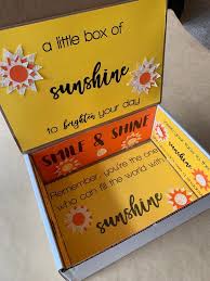College Care Package Box Of Sunshine In 2020 Box Of Sunshine Sunshine Gift Box Sunshine Gift