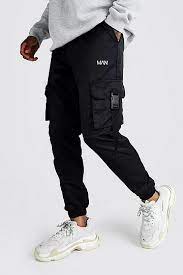 Original Man Shell Buckle Joggers Boohooman Uk