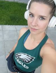 Eagles fan feeling strong while jogging