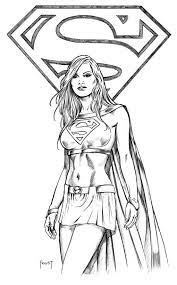 supergirl art by mitch foust superhero coloring superman comic coloriage de bateau pirate