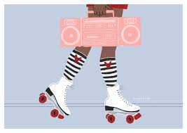 Roller Skates Print Skater Girl 80ies Art Eighties Print Etsy In 2021 Roller Skates Skater Girls Roller Skaters
