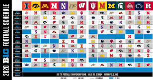 Take a look at how the all the games will fall from week 1 all the way through week 17. 2020 Big Ten Football Schedule Unveiled
