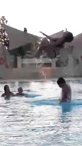 Swimming is considered one of the best sports to improve overall health, increase muscle tone and get rid of unwanted make sure you drink a minimum of 2 liters of water a day (the mouthfuls you swallow from the swimming pool don't count ). Girl Loses Bikini Bottom In Waterfall Pool Jukin Media Inc