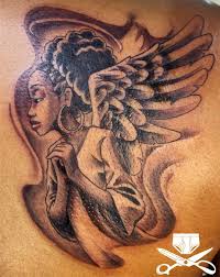 Maybe you would like to learn more about one of these? African American Angel Tattoo Hautedraws African American Tattoos African Queen Tattoo American Tattoos