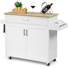 We did not find results for: Buy Costway Rolling Kitchen Island Cart Storage Cabinet W Towel Spice Rack White Black Cherry Gray By Costway On Dot Bo