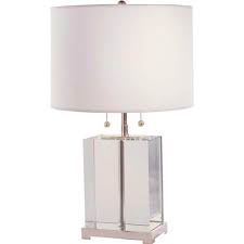 Tripod lamps have shades that sit atop three legs that resemble a camera tripod. Visual Comfort Crystal Small Crystal Block Table Lamp Tob 3031cg C Bellacor