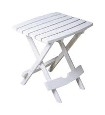 Folds quickly and compactly for storage. Adams Manufacturing Quik Fold Side Table White Walmart Com Walmart Com