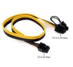 Carte Graphique Pci-E 6 Broches/8 Broches, Câble D'Alimentation Gpu 2X8  Broches (6 + 2) Pour Btc Mining, Séparateur De Carte Mère, Cordon  D'Extension Pour Ordinateur, Livraison Directe | Rakuten