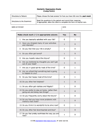 Geriatric Depression Scale Fill Out And Sign Printable Pdf Template Signnow