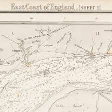 A Nautical Chart Of England East Coast Dungeness To The