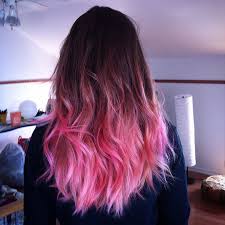 The back of this short haircut is bluntly cut while the front is long, straight and layered. Mermaid Hair Modern Pink Hair Dye Pink Hair Tips Dip Dye Hair