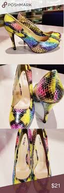 Miss Me Colorful Snake Print 4 Inch Pumps Snake Print Heels Clothes Design
