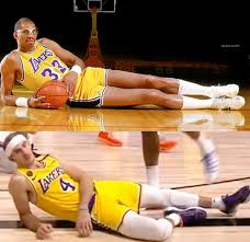 He is okay with being the token meme guy. Alex Caruso And Kareem Abdul Jabbar Lakers
