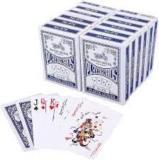 52 cards, plus 2 jokers with 2 misc info cards. Playing Cards Poker Size Standard Index 12 Decks Of Cards By Lotfancy For Blackjack Euchre Standard Playing Card Decks Amazon Canada