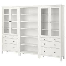 Hemnes Storage Combination W Doors Drawers White Stain Ikea In 2020 Hemnes Bookcase Hemnes Glass Cabinet Doors