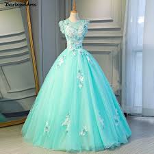 Check spelling or type a new query. Cheap Ball Gown Long Green Quinceanera Dresses Lace Flowers Puffy Prom Ball Gowns Sweet 16 Dresses For 15 Years Debutante 2019 Buy At The Price Of 108 60 In Aliexpress Com Imall Com