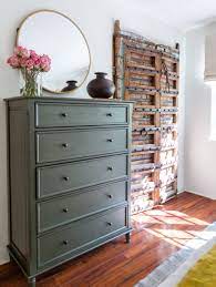 Becca Tobin Los Angeles Home Tour Photos Dresser Decor Tall Dresser Decor Green Dresser