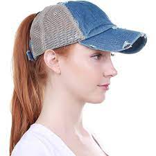 Kbethos Pony 002m Blk Ponytail Messy High Bun Adjustable Mesh Trucker Baseball Cap At Amazon Men S Clothing Store Cap Sport Hat Ponytail