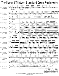 free drum lessons rudiments the second thirteen