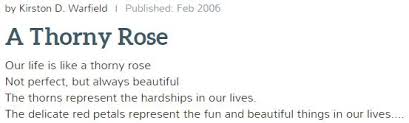 This Metaphor In Poetry Compares Life To A Rose Life Can Be Beautiful But It Can Also Have Lots Of Tough Time Children S Literature Poetry Esperanza Rising