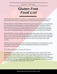 A list of gluten free foods to print and take shopping: How To Go Gluten Free With Printable Food List Seasonal Cravings