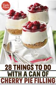 28 Tasty Ways To Use A Can Of Cherry Pie Filling Desserts Dessert Recipes Easy Cherry Recipes Dessert