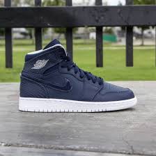 Air Jordan 1 Retro High Gs Big Kids Midnight Navy Light Bone White Cool Mens Sneakers Nike Shoes Jordans Air Jordans