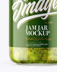 Download Clear Glass Jar With Kiwi Jam Mockup Yellow Author Yellowimages Mockups