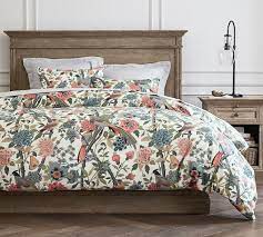 They say the earth laughs in flowers. Bloom Floral Print Cotton Patterned Duvet Cover Pottery Barn