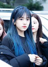 Last Pang On Twitter In 2020 Kpop Girls Blue Hair Korean Celebrities