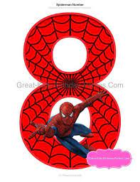 Spider Printable Number 8 Centerpiece Instant Download Spider Theme Birthday Spider Themed Clipart Spider Party Supplies Spider Party Fourth Of July Crafts For Kids Spiderman Party Supplies Spiderman Birthday Party