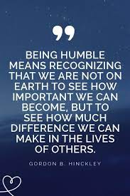 What Being Humble Means?