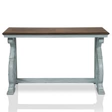 89 off spindle mission style oak queen bed frame beds. Crimber Trestle Sofa Table Oak Antique Blue Mibasics Target