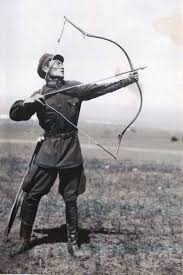 Black And White Bow And Arrow A Mongolian Soldier While Shooting Arrow Historical Armor Mounted Archery Historical Art